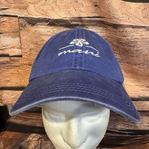 Kate Lord Maui Pineapple Flower Hat Cap Blue Golf Ladies Adjustable Strapback